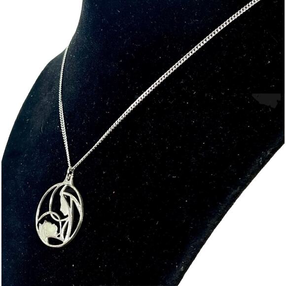 Creed STERLING SILVER Religious Virgin Mary & Child Pendant Necklace - 18” - Picture 3 of 14